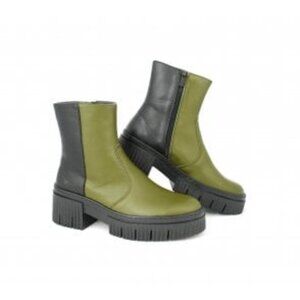 The Art Company Olive Green Women's Ankle Boots